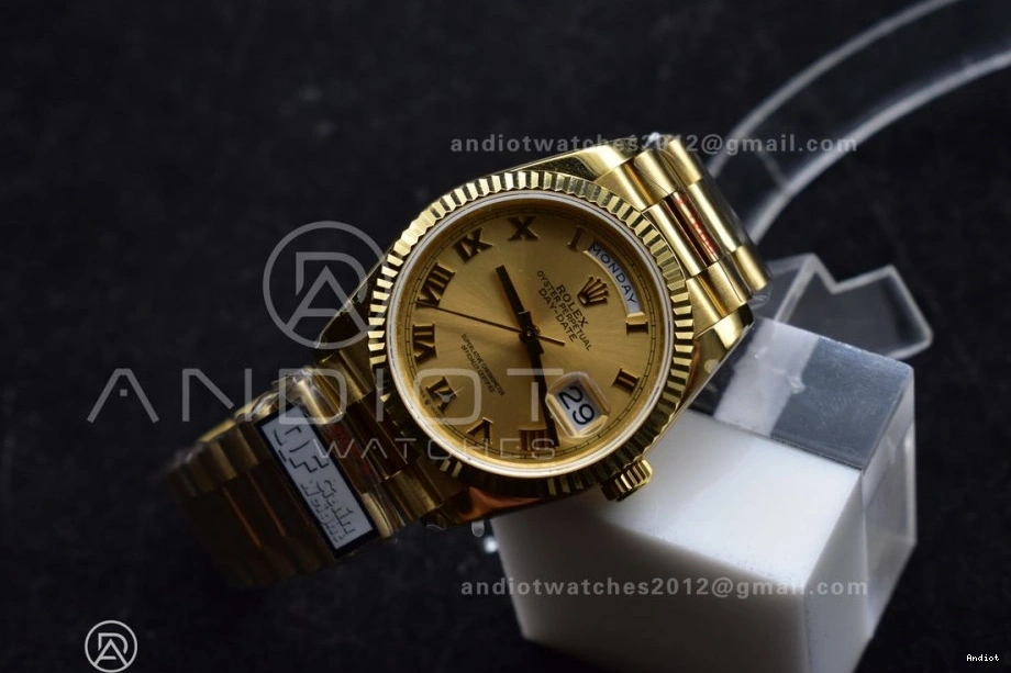 904L Mark with V5 Steel 36 vr3255 Weight) Bracelet Best Edition Roman on Dial President Gold (Gain YG DayDate QF 1121